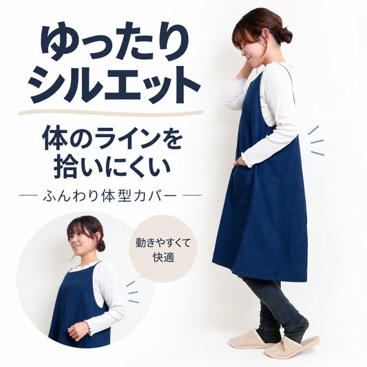 キャミエプロン 無地 レディース かぶるだけ ゆったり