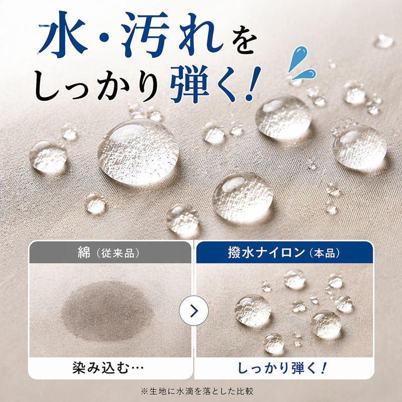 かぶるだけ エプロン ナイロン 撥水 シンプル 無地 お尻が隠れる 防水 花粉対策 保育士 レディース